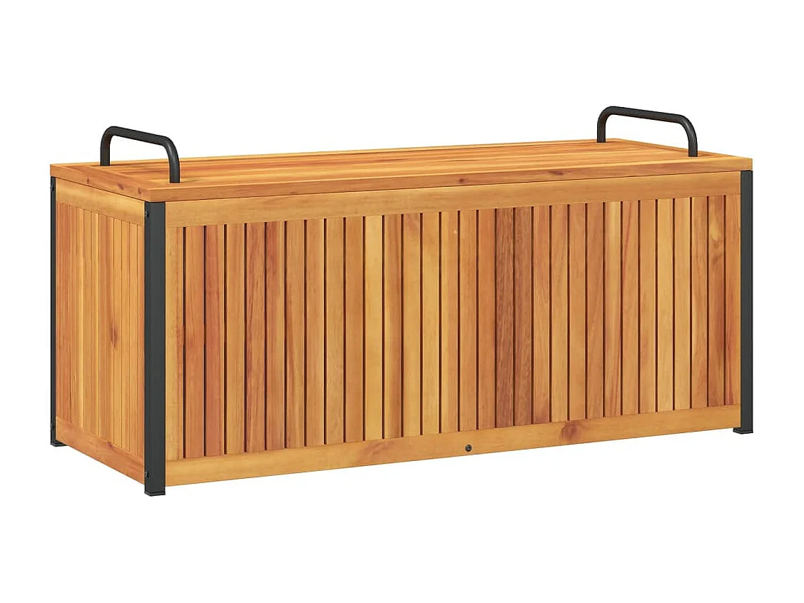 Volrik  Kussenbox 110x45x42/53 cm massief acaciahout en staal