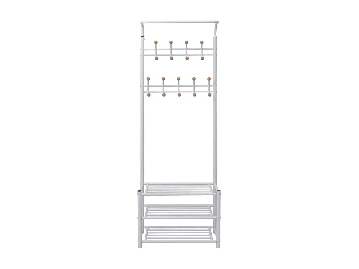 Yngulf  Kledingrek met schoenenopberger 68x32x182,5 cm wit
