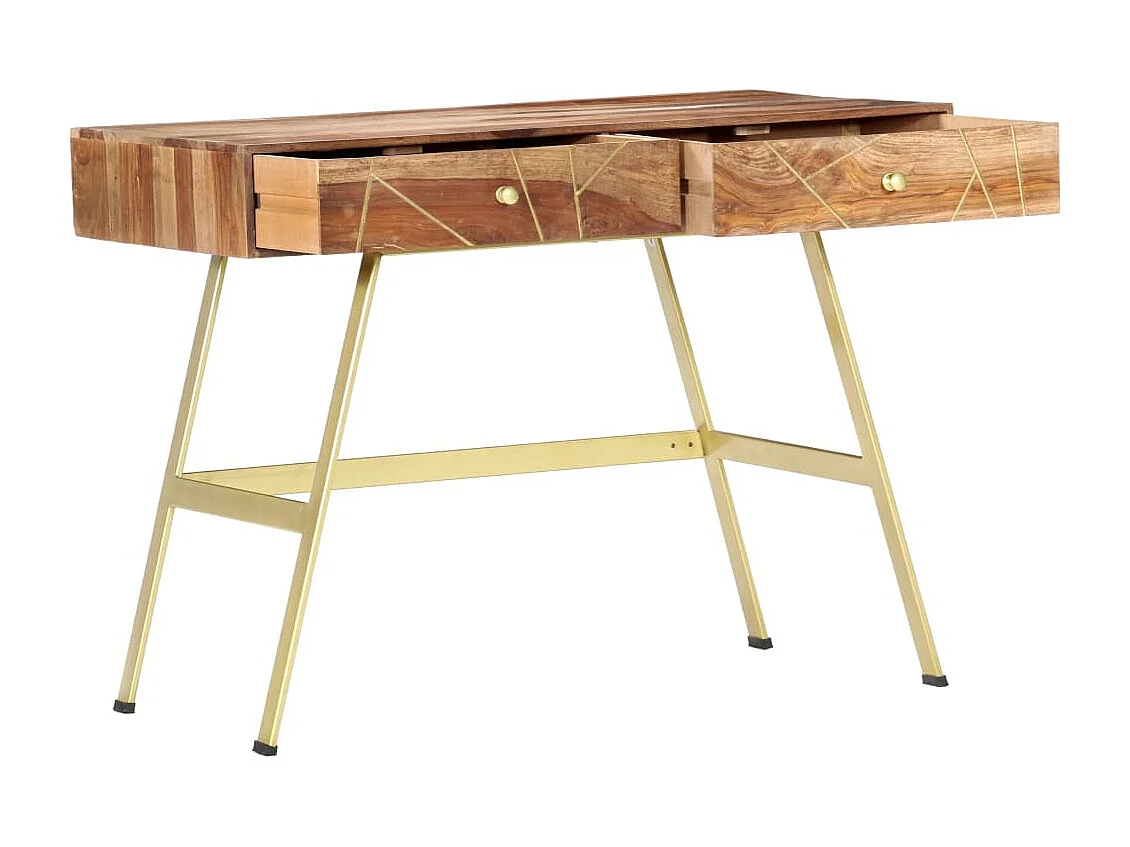Xanlor  Schrijftafel met lades 100x55x75 cm massief acaciahout