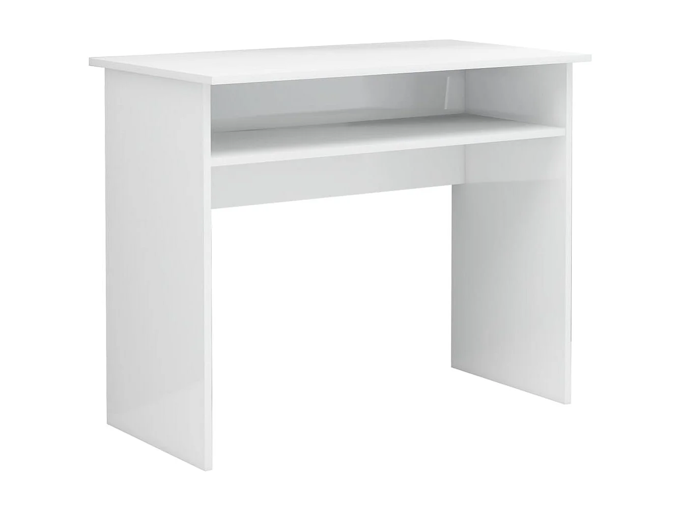 Wiek  Bureau 90x50x74 cm bewerkt hout hoogglans wit
