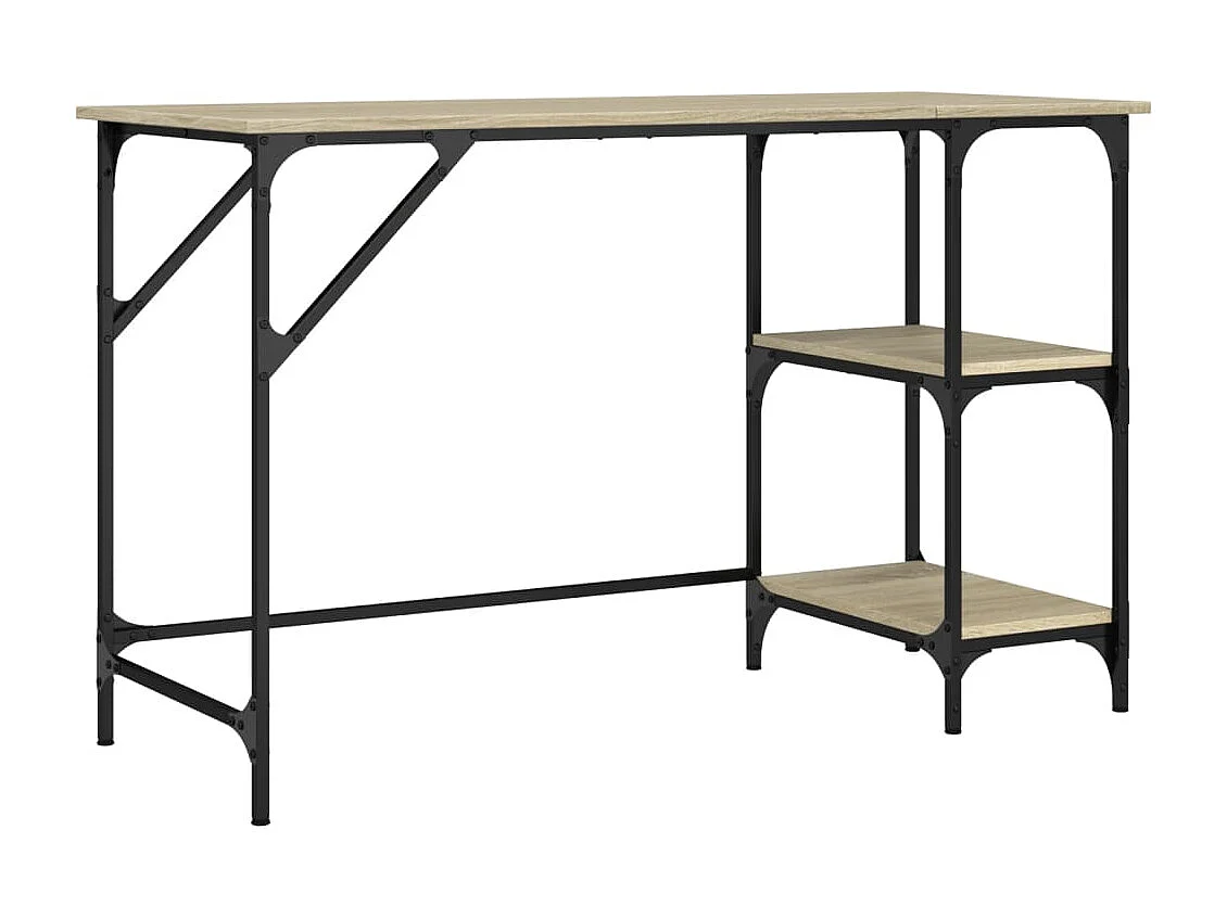 Zef  Bureau 120x50x75 cm metaal en bewerkt hout sonoma eikenkleurig
