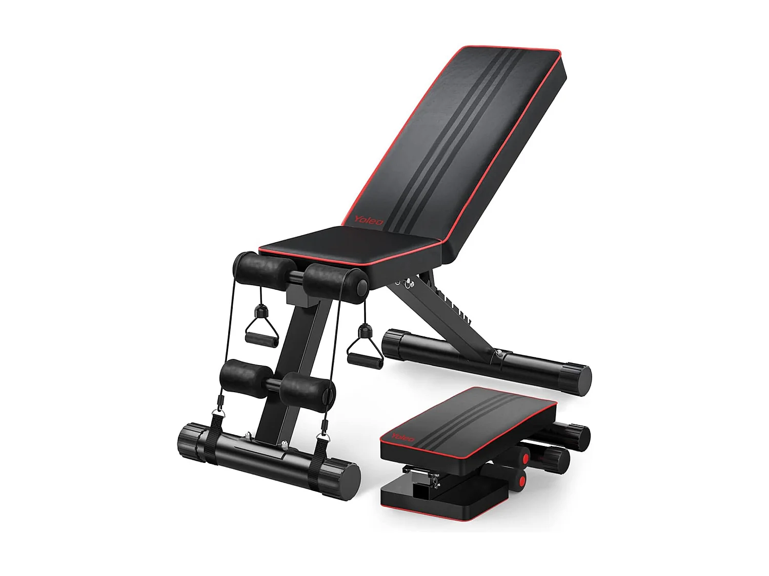 YOLEO Multifunctionele Opvouwbare Gewichtbank – Fitnessbank met 6-weg Verstelbare Rugleuning