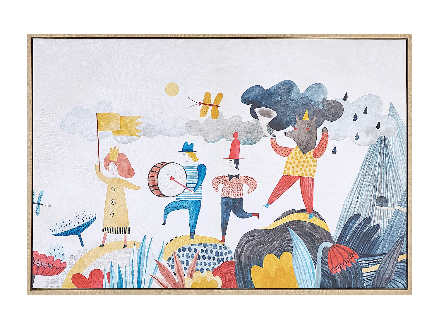 Wanddecoratie meerkleurig BIBBIENA