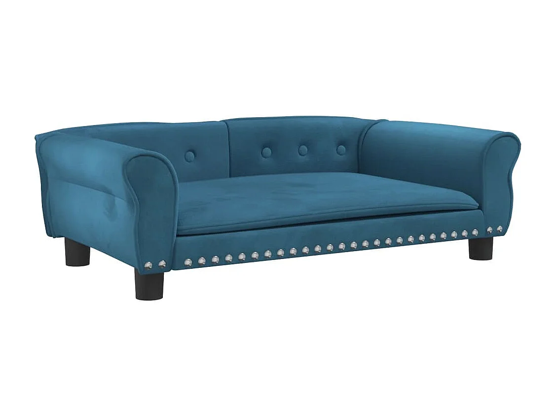 West Branch  Hondenmand 95x55x30 cm fluweel blauw