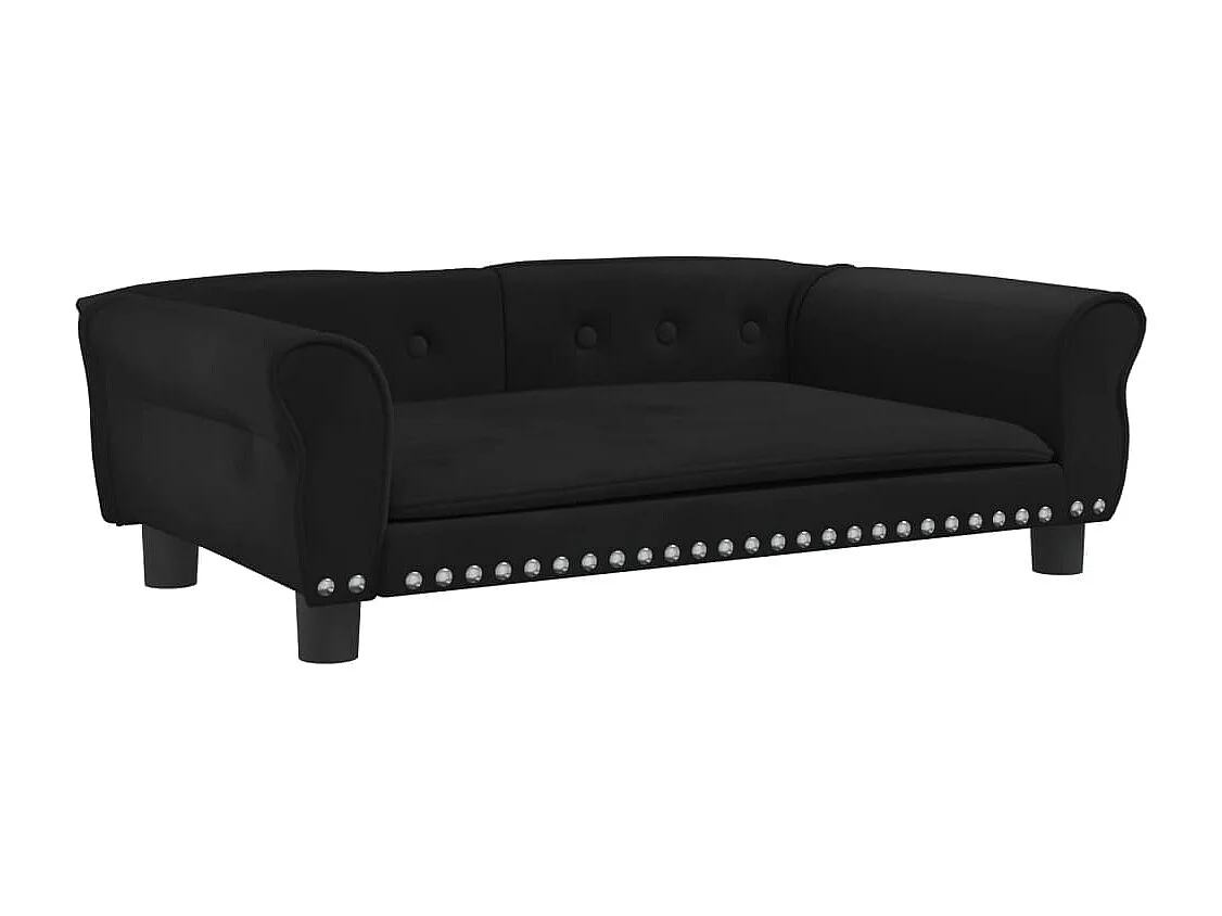 West Branch  Hondenmand 95x55x30 cm fluweel zwart