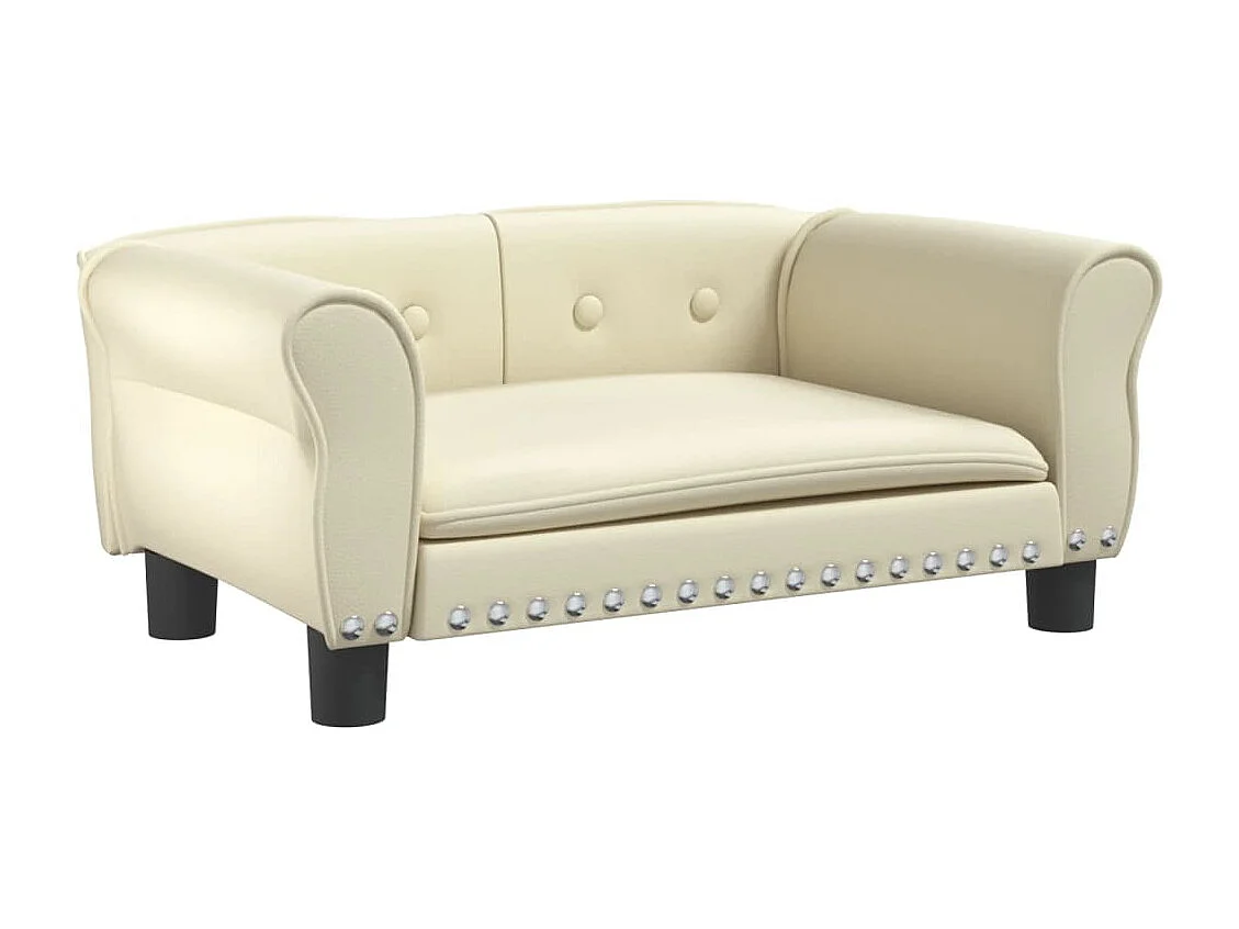 West Branch  Hondenmand 70x45x30 cm kunstleer crèmekleurig