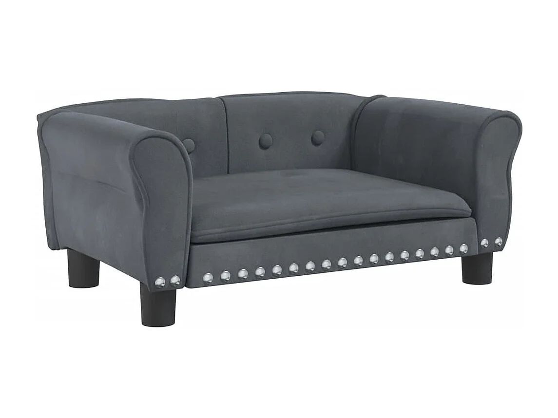 West Branch  Hondenmand 70x45x30 cm fluweel donkergrijs
