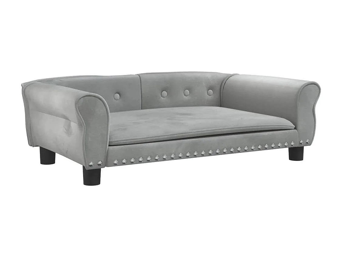 West Branch  Hondenmand 95x55x30 cm fluweel lichtgrijs