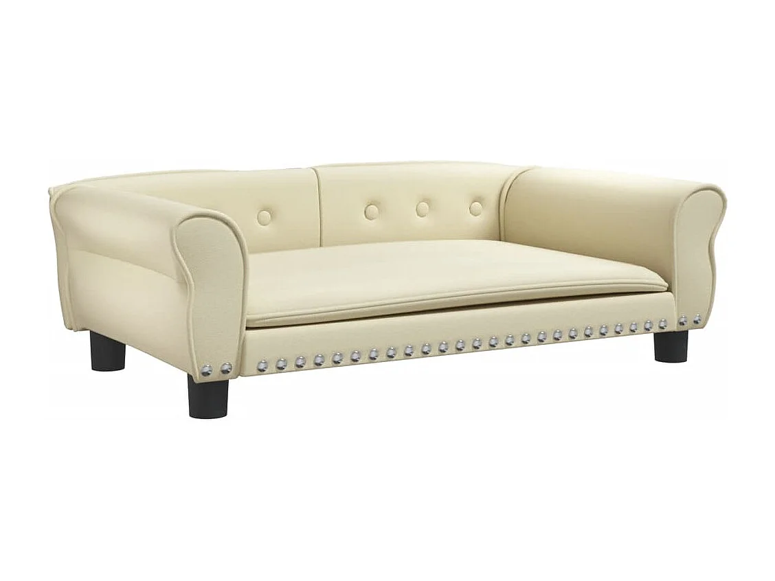 West Branch  Hondenmand 95x55x30 cm kunstleer crèmekleurig
