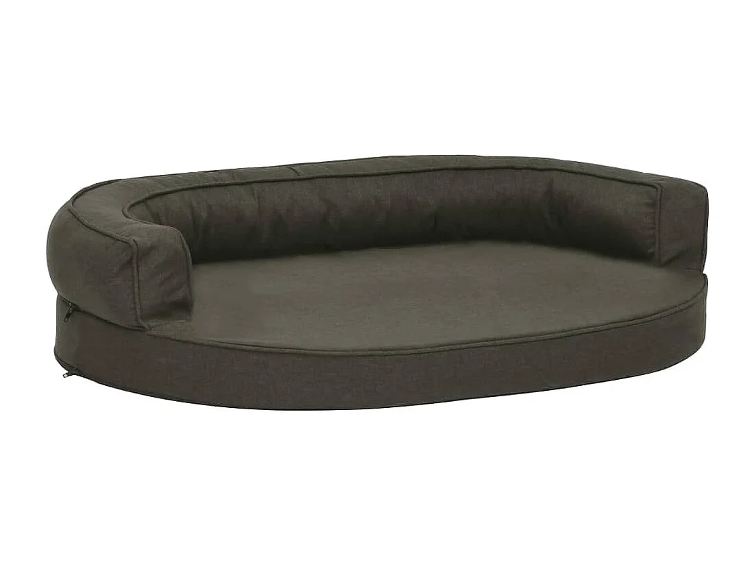 Xarvir  Hondenbed ergonomisch linnen-look 75×53 cm donkergrijs