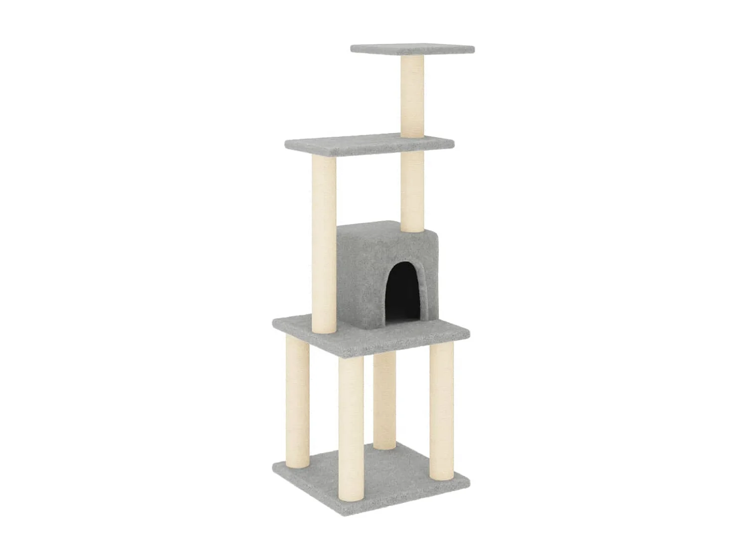 West Park  Kattenkrabpaal met sisal krabpalen 105 cm lichtgrijs