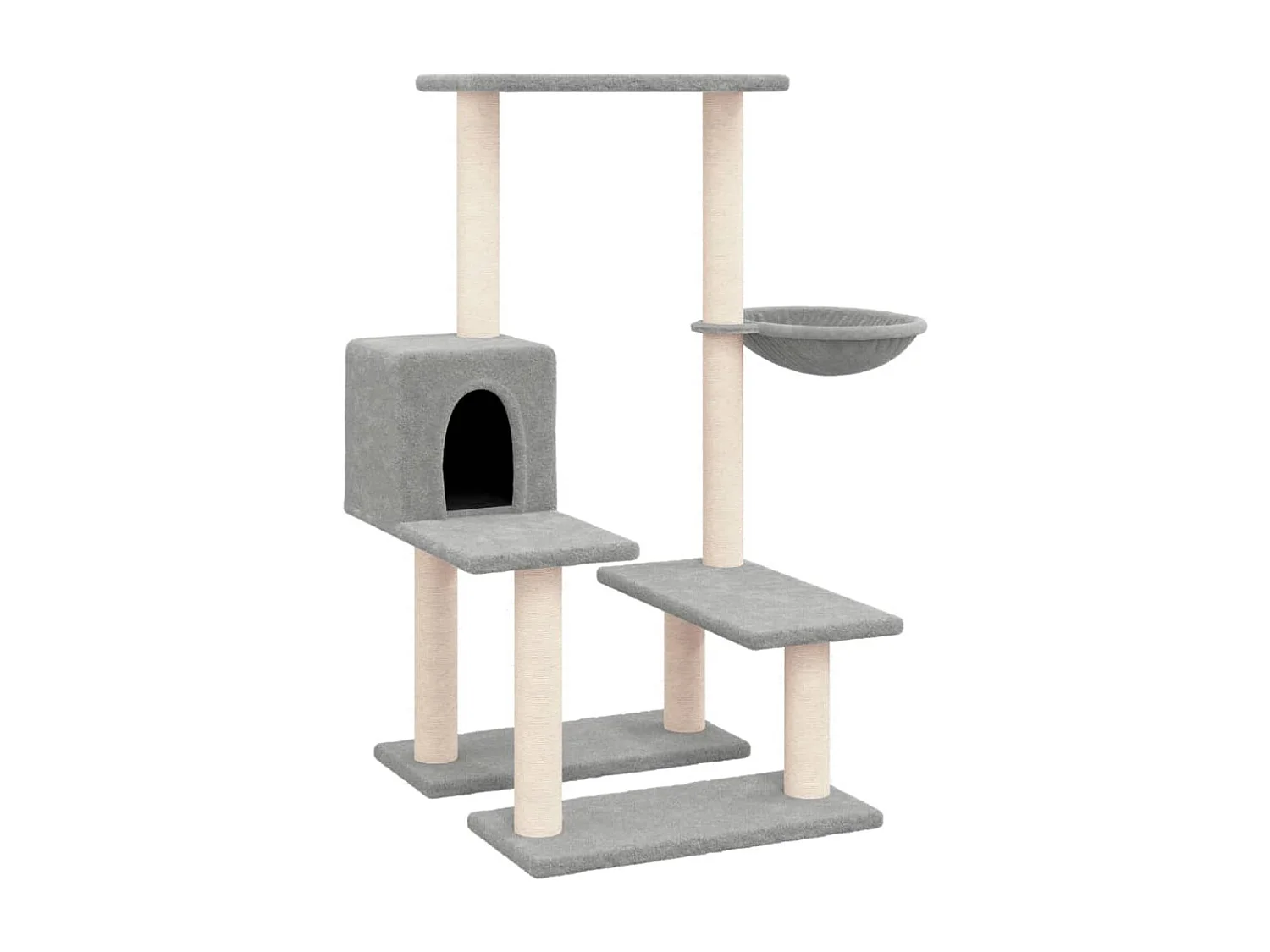 Voorburg  Kattenmeubel met sisal krabpalen 94,5 cm lichtgrijs