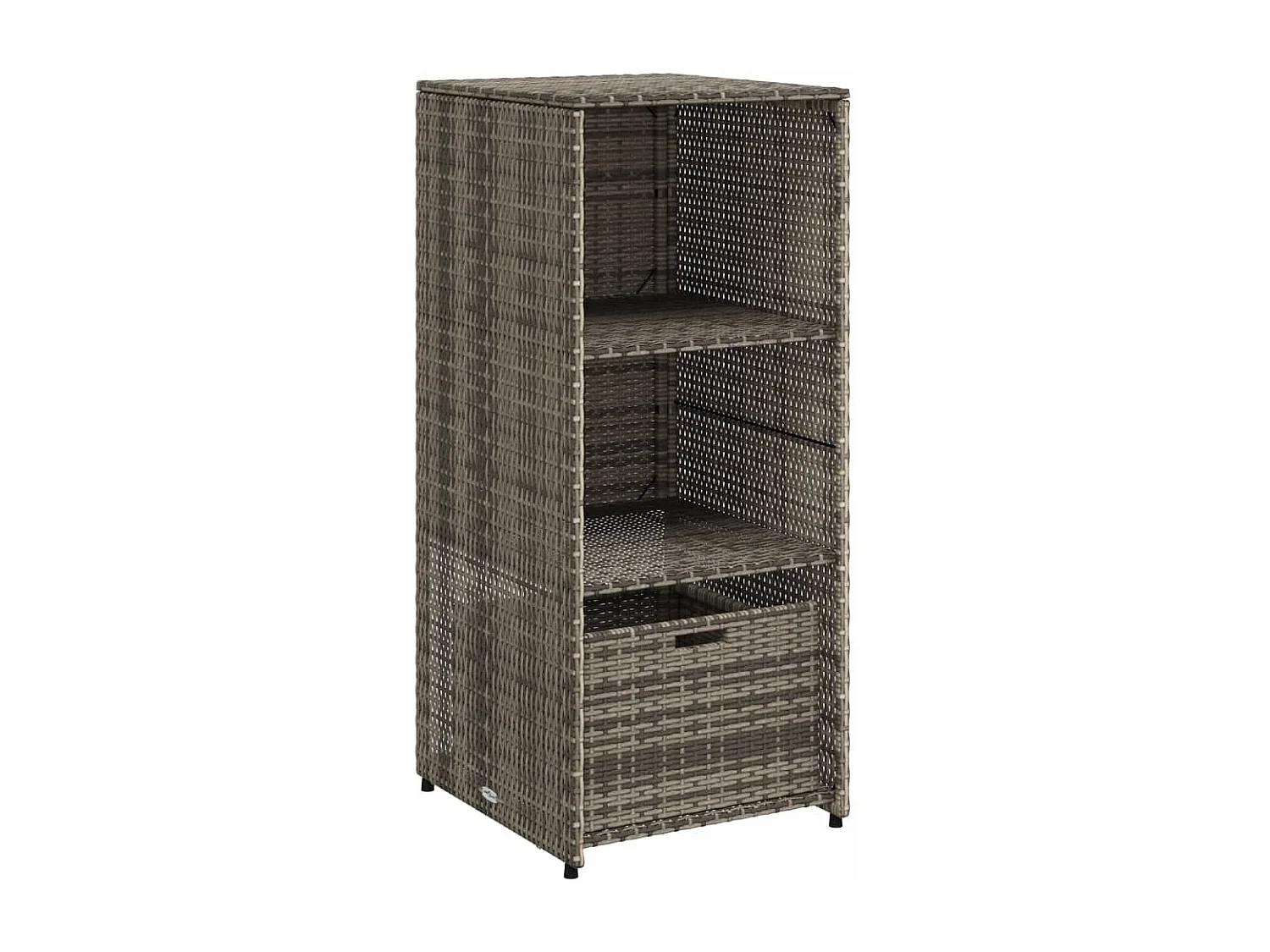 Ylira  Tuinkast 50x55x115 cm poly rattan grijs