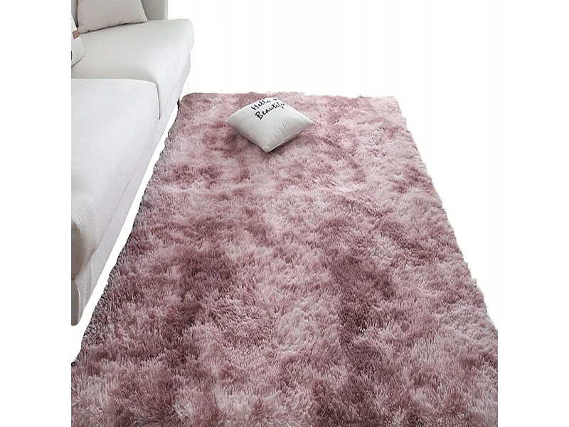Zachte pluche tapijt voor slaapkamer of woonkamer, roze, 120×170