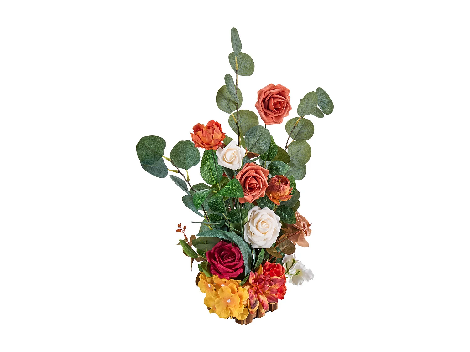Zelfstandig Staand Kunstbloemstuk SucceBuy, Set van 4, Kunstbloemen voor Trouwgangdecoratie, Tafeldecoratie, 45x25x25 cm