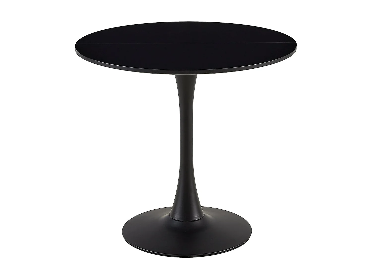 Zwarte Ronde Scandinavische Vrijetijdstafel 80x80x73cm Modern en Ergonomisch