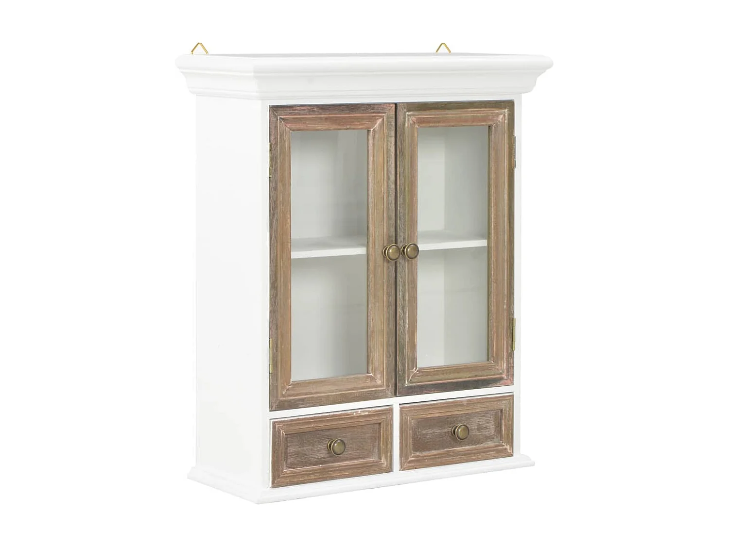 Wandkast 49x22x59 cm bewerkt hout wit