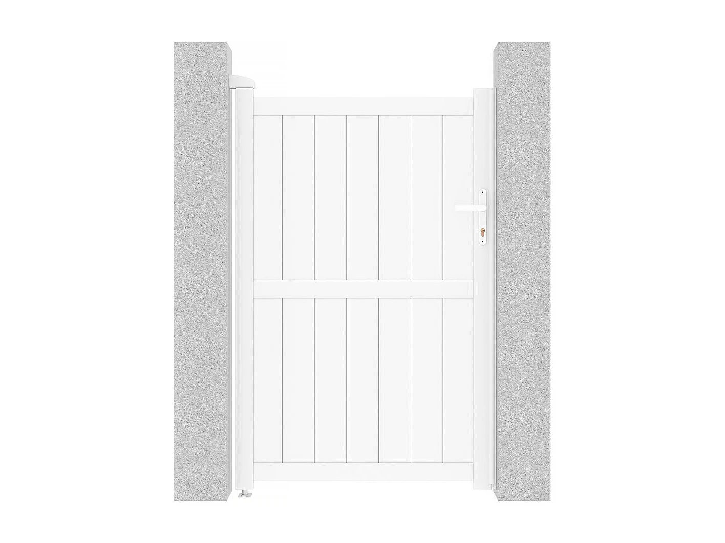 Tuinpoort tuindeur aluminium "Lola" – 101,2 x 155,9 cm – Wit