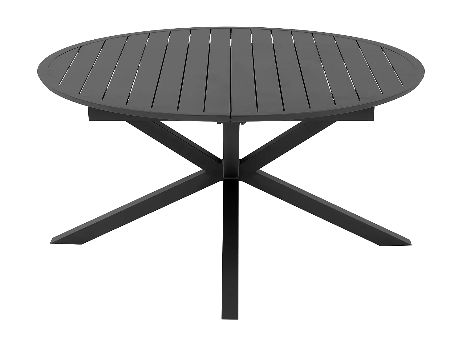 Ronde uitschuifbare tuintafel van aluminium L.150/200 cm – Antraciet – YOHA van MYLIA
