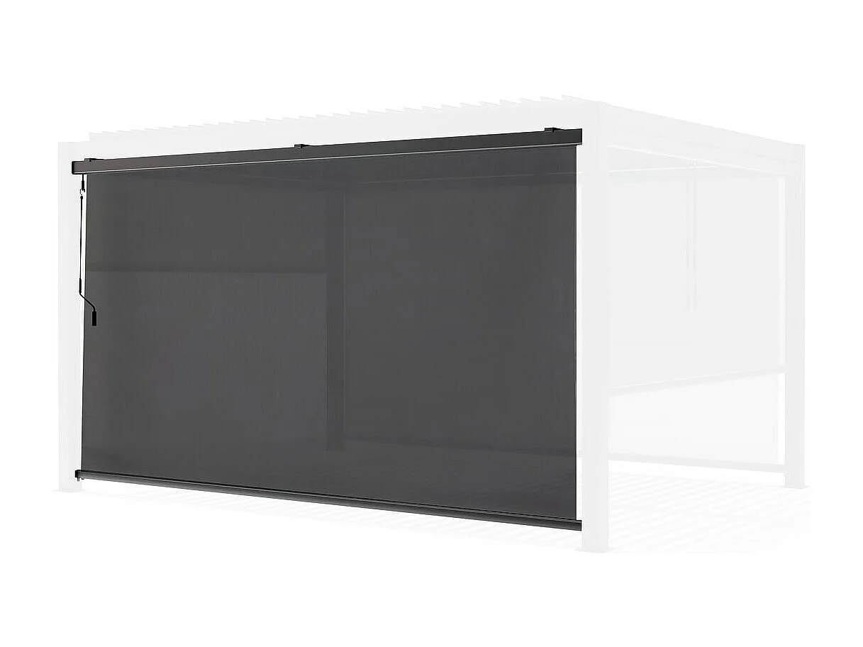 Pergola rolgordijn zonwering – 277 x 204 cm – Grijs antraciet