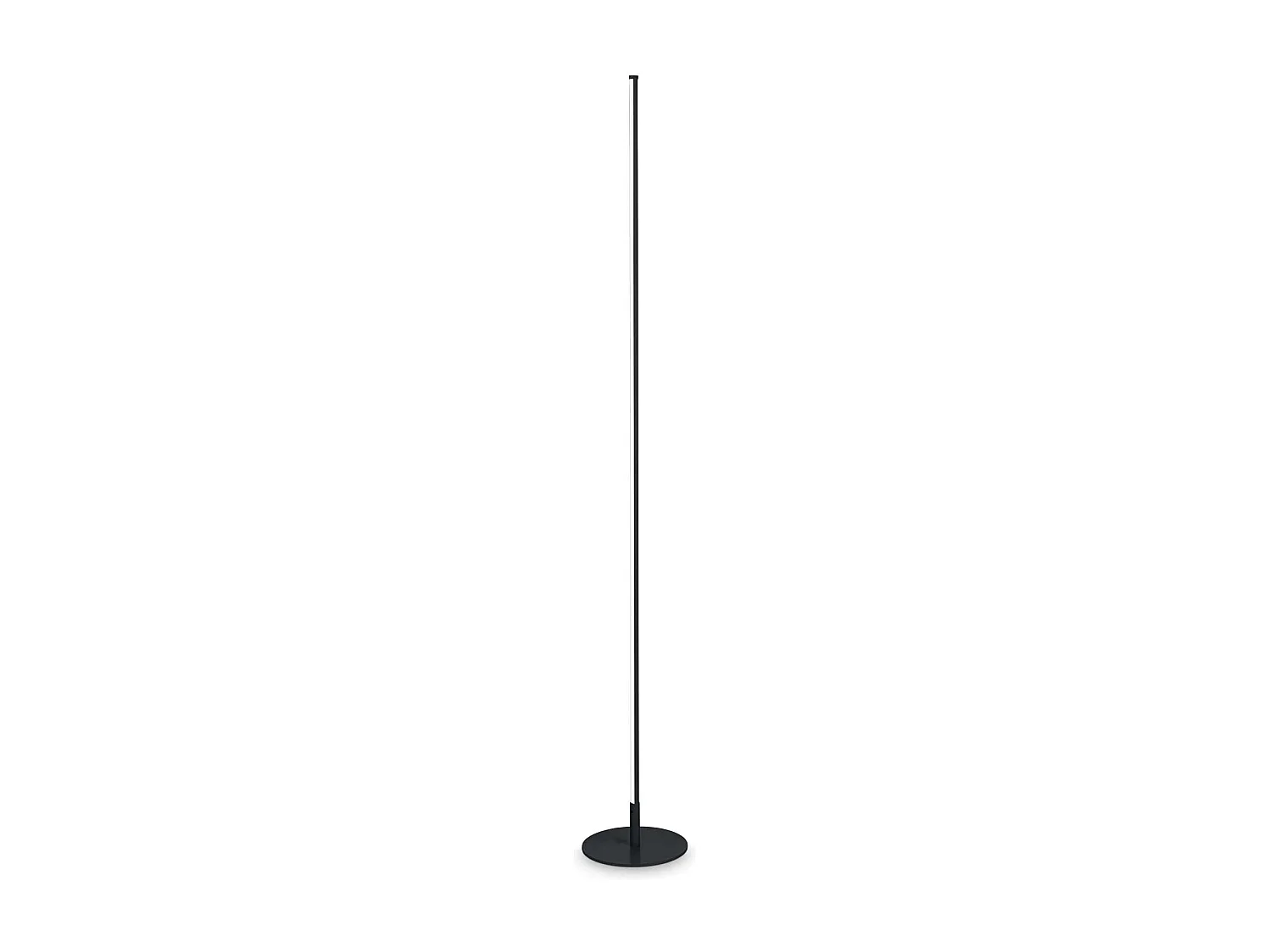 Zwart metalen vloerlamp met polycarbonaat LED-diffusor