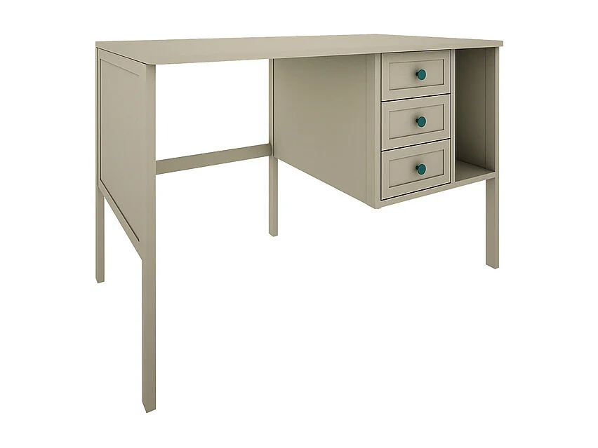 Wood Luck Gabriel bureau met 3 laden – Eucalyptus Groen