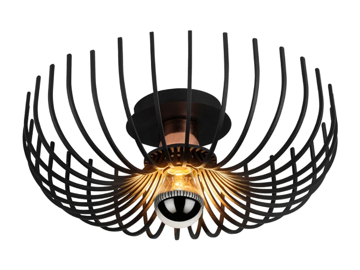 Zwarte metalen hanglamp LINDA – Moderne Chique Stijl