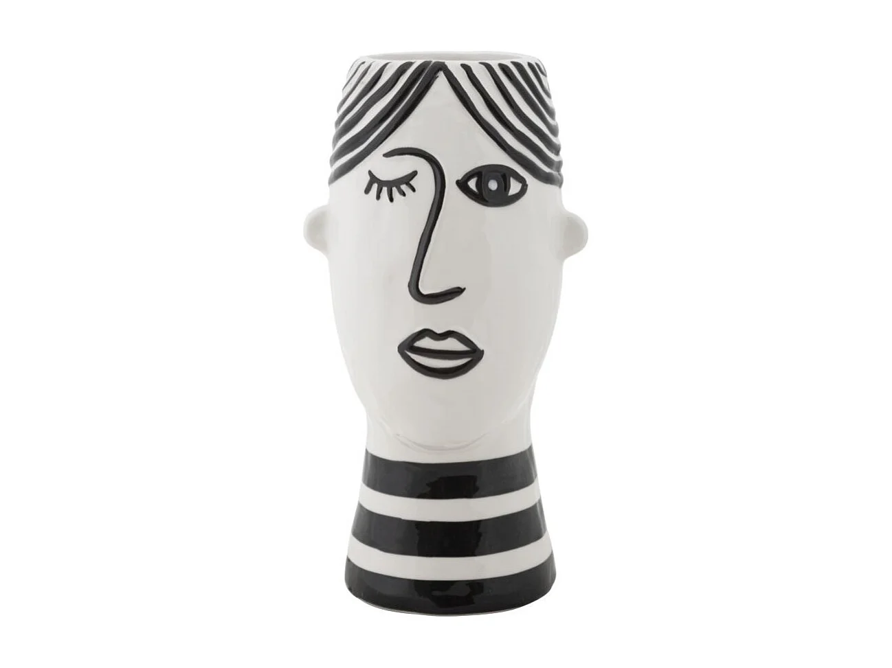 Witte porseleinen vaas 13,2×11,8×26,3 cm