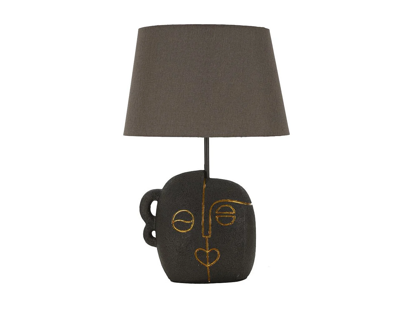 Zwarte hars tafellamp Ø 30,5×46 cm