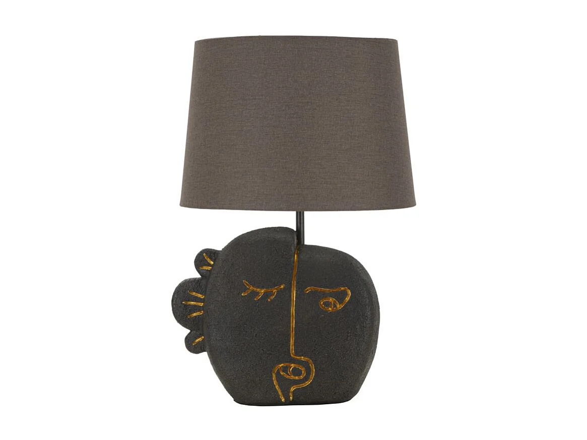 Zwarte hars tafellamp Ø 27,5×39,5 cm