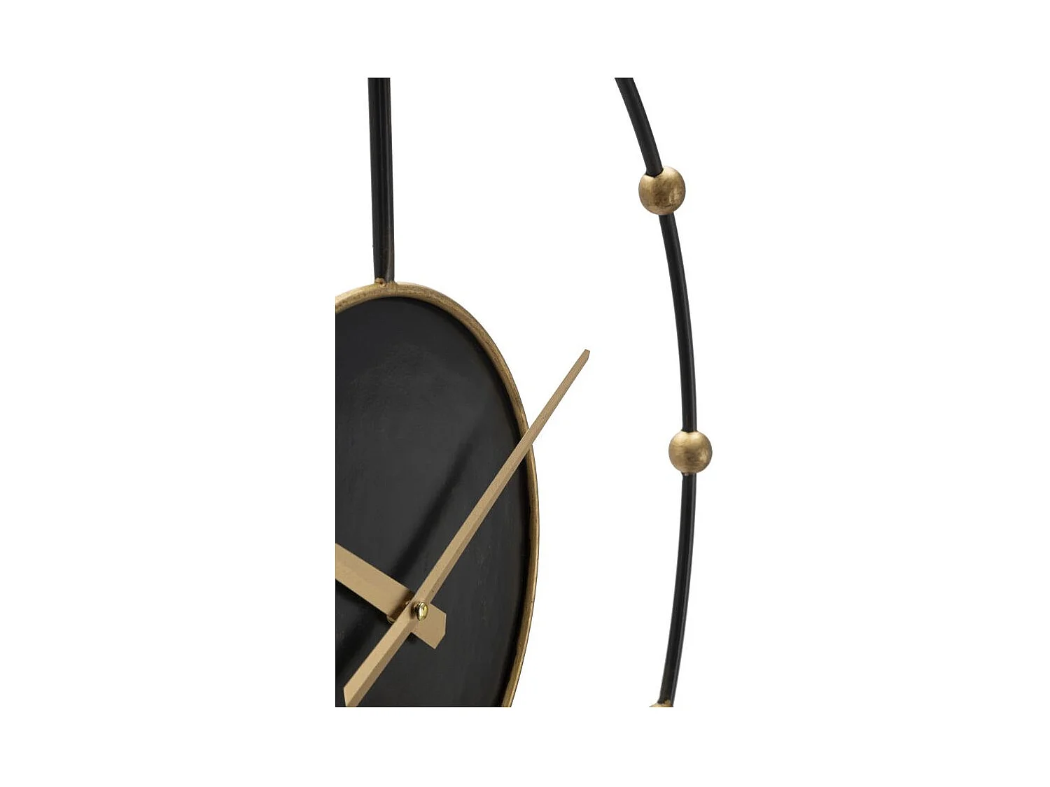 Zwarte metalen wandklok Ø cm 61×4,5