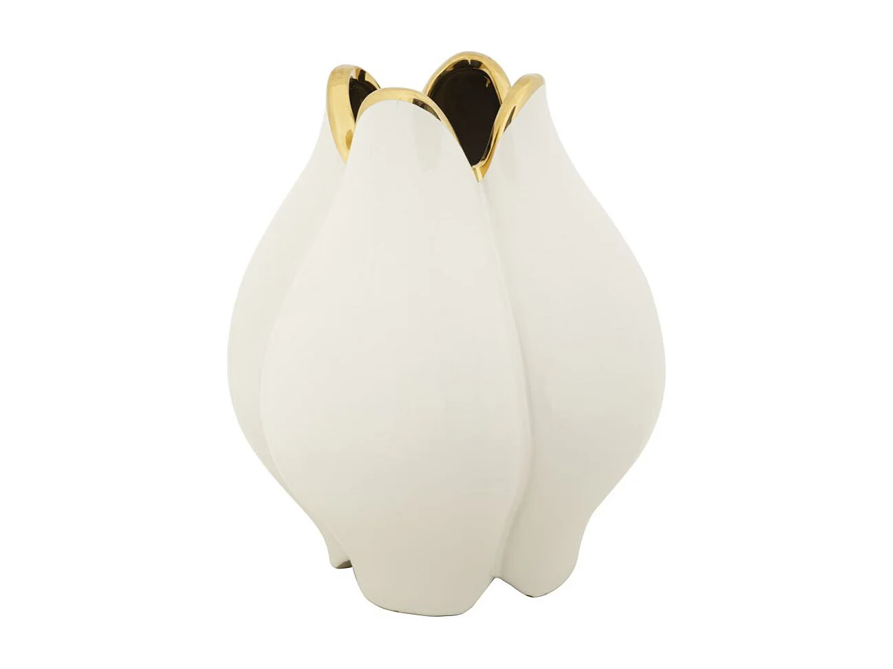 Witte keramische vaas Ø cm 23×27,5
