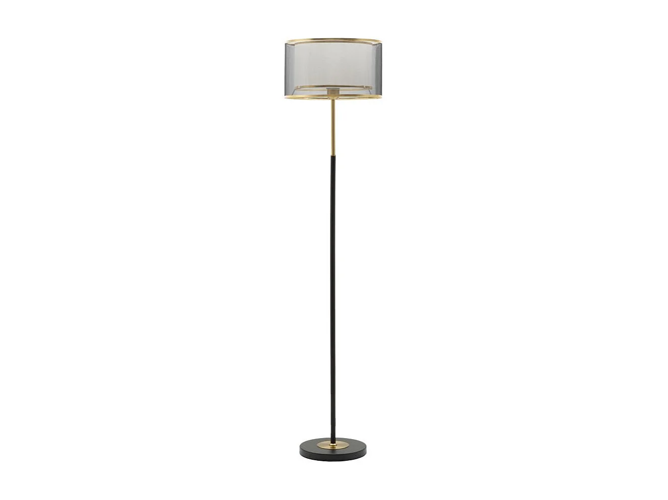 Zwarte metalen vloerlamp cm Ø 35×153