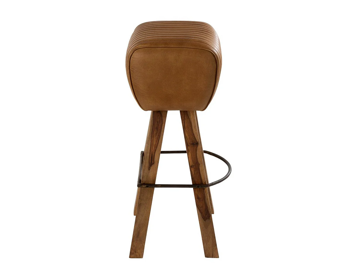 Xavier naturel camel lederen gymkruk zithoogte 75 cm