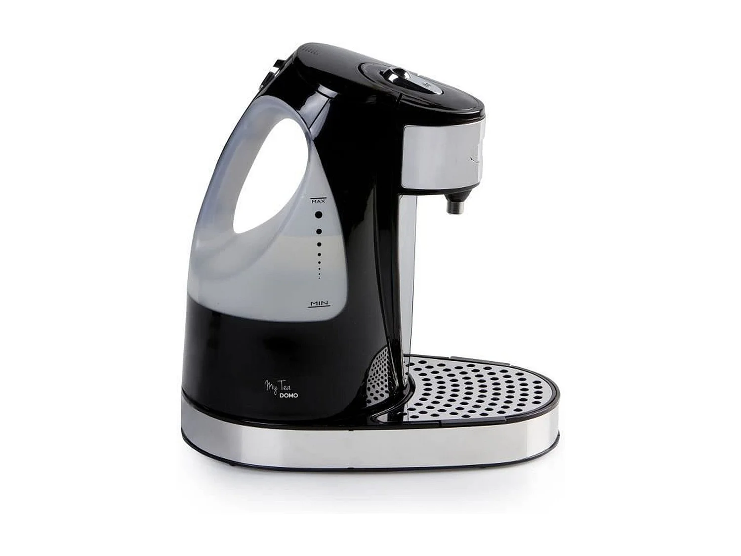 Warmwaterfontein DOMO DO482WK 1,5L, 3000W, nauwkeurige dosering in 45s, zwart/roestvrij staal