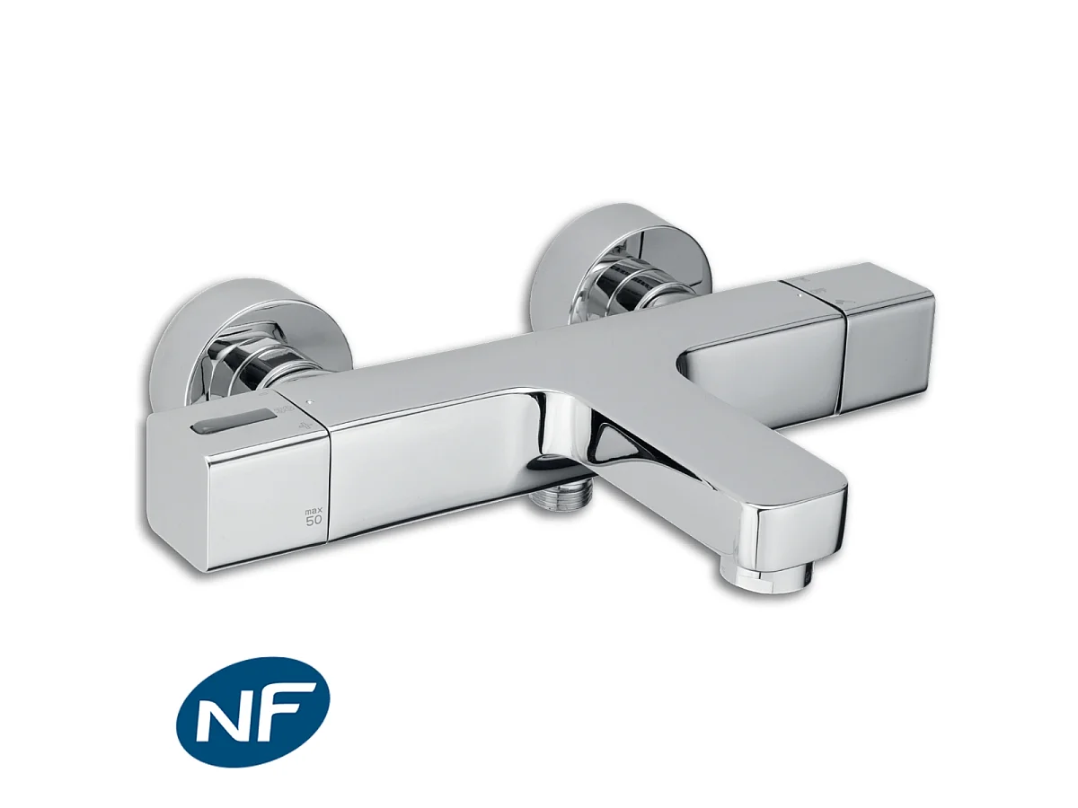 Voluto bad-douchekraan thermostatische verchroomd – Huber