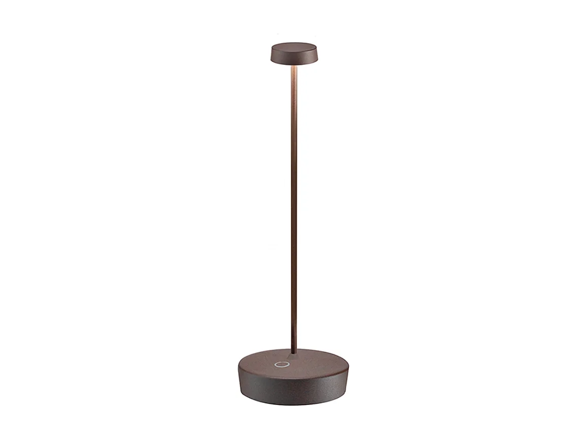 Zafferano Swap Pro Corten LED tafellamp, oplaadbaar en dimbaar, 2200-2700-3000K – 9u maximaal vermogen