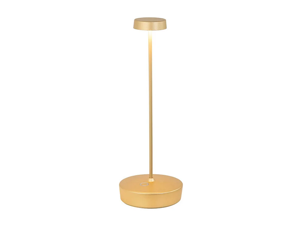Zafferano Swap Matte Gold Oplaadbare en Dimbare LED Tafellamp 2200-2700-3000K – 9u Maximaal Vermogen