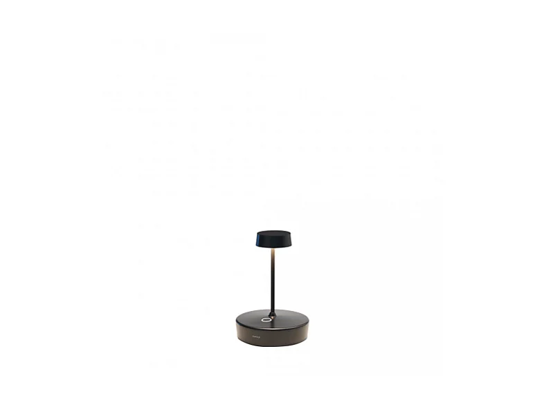 Zafferano Swap mini pro Zwarte oplaadbare en dimbare LED-tafellamp – 2200-2700-3000K 2W Aluminium IP65