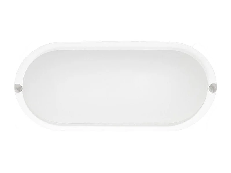ZIBOR ovale LED-plafondlamp, waterdicht IP65, 12W, 4000K, wit