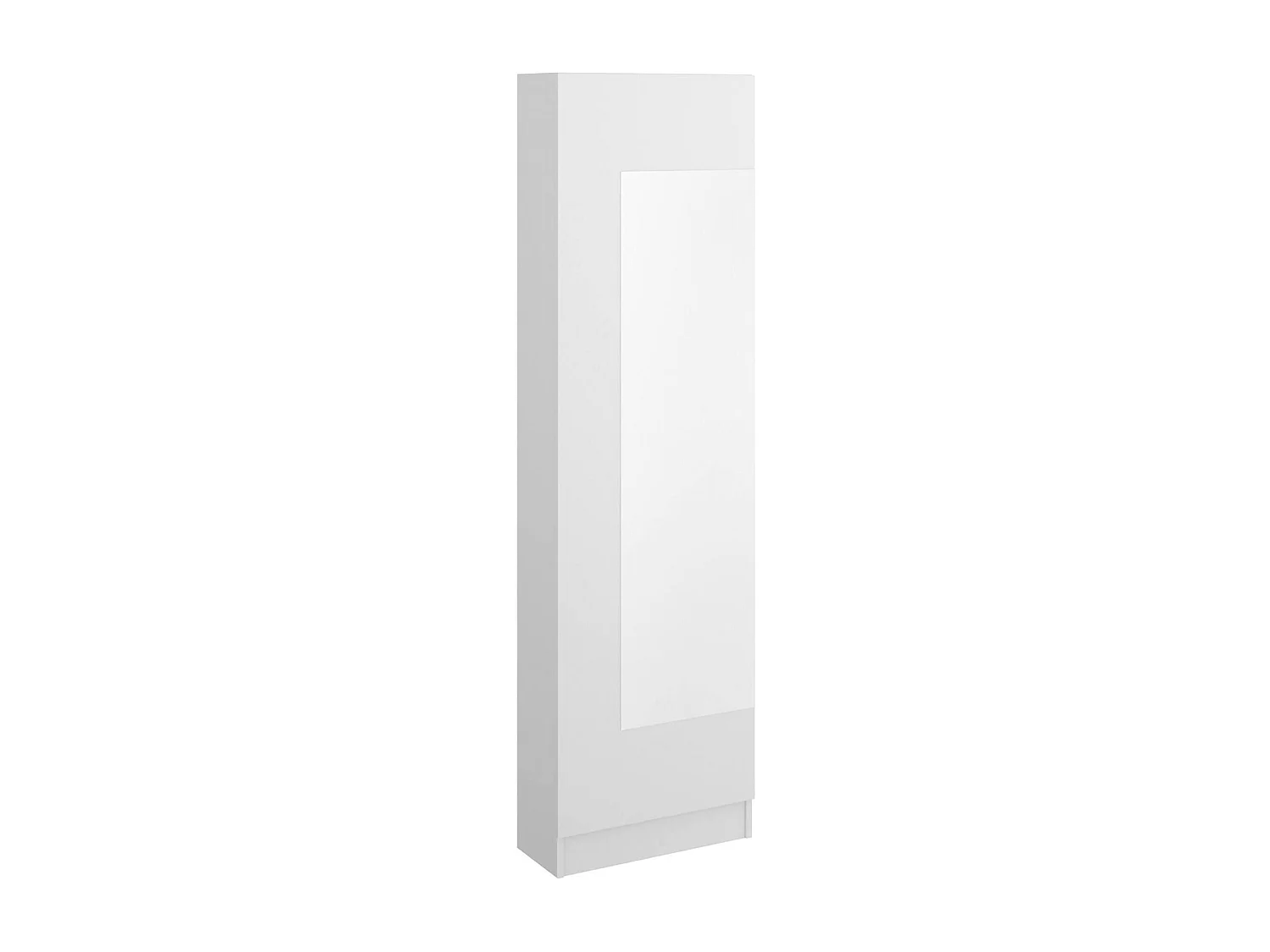 D'Mora Schoenenkast Zevola 26.7×50.2×185.5h cm Wit, 12 Paar, 6 Vakken, Kast met Deur