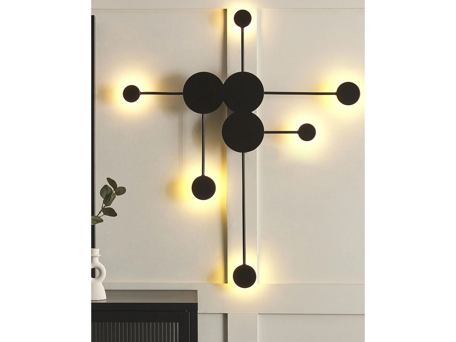 LED wandlamp MARIATO Metaal Zwart