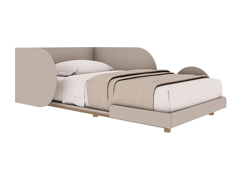 Wood Luck Bloom 90×200 uitschuifbed inclusief lattenbodem – Cashmere en Wood
