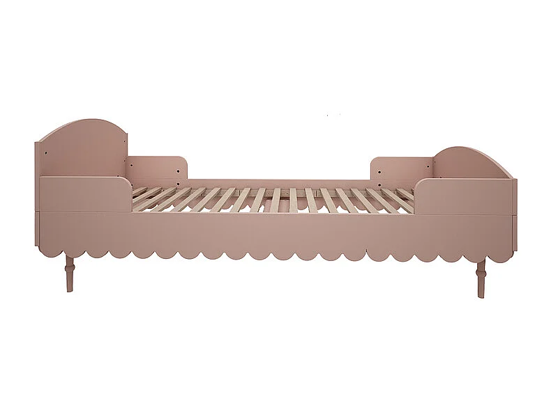 Bed 90×200 boxspring inclusief Wood Luck Babushka Roze