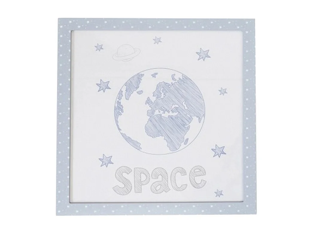 Wanddecoratie MDF blauw 38x40cm