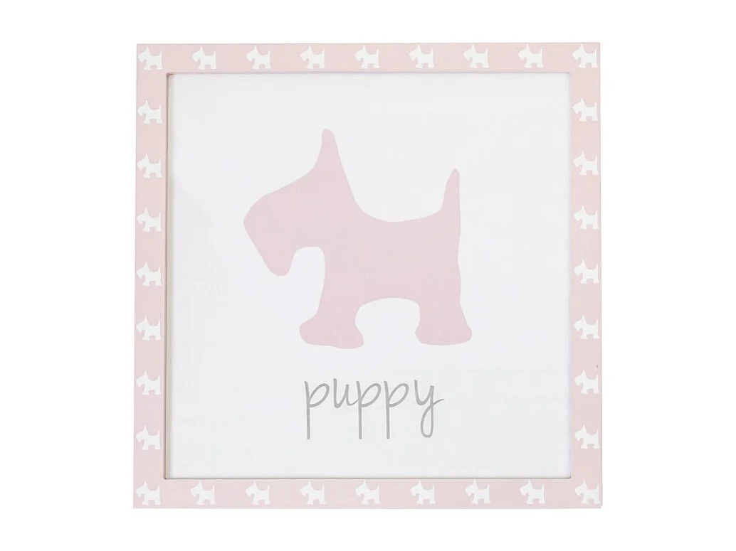 Wanddecoratie MDF roze 38x40cm
