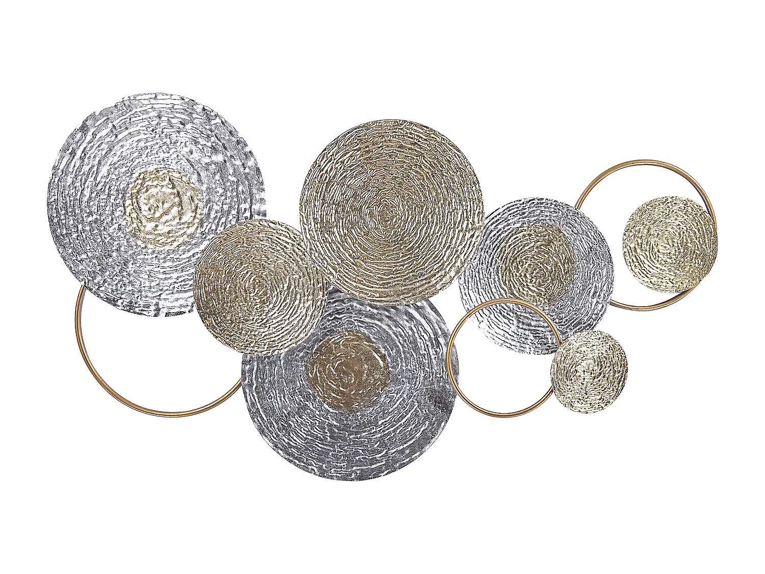 Wanddecoratie goud/zilver VANADIUM
