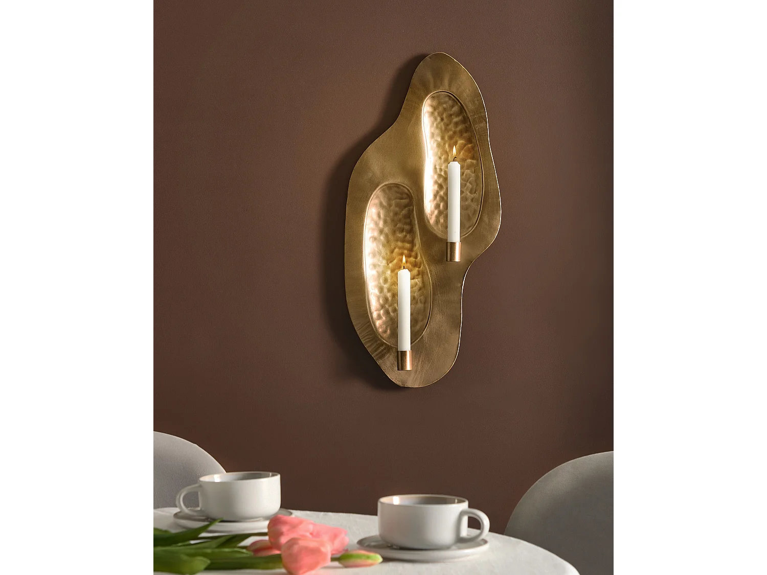 Wandkandelaar PENICHE Metaal 60 cm Goud