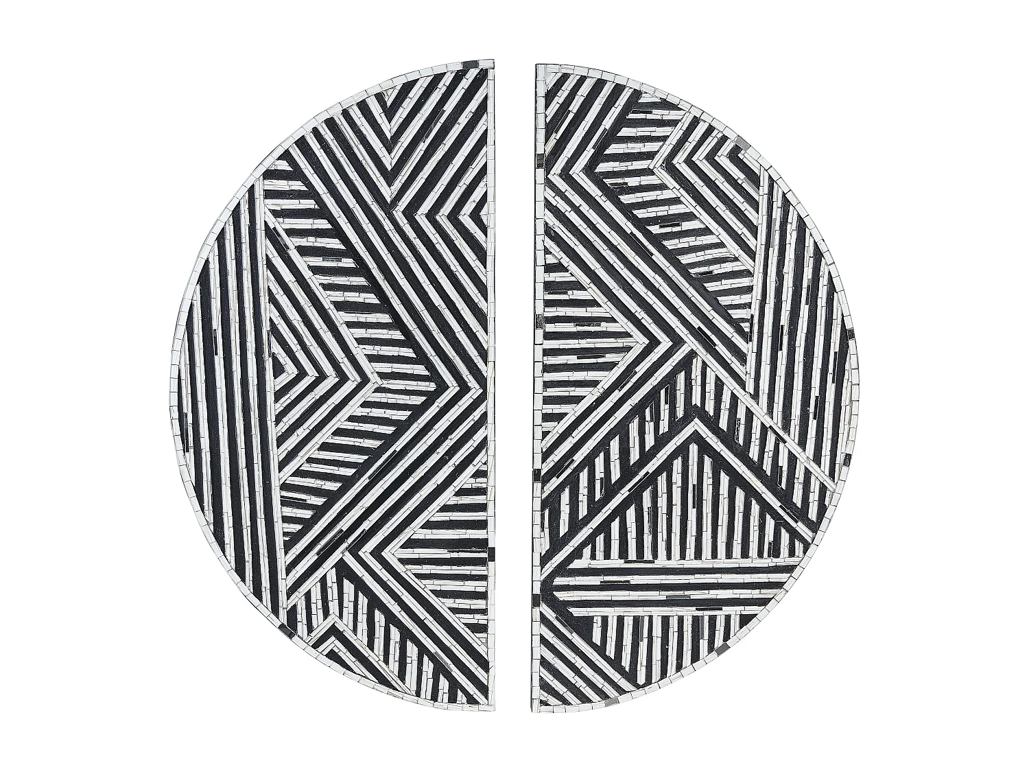 Wanddecoratie zwart/wit MANDAU