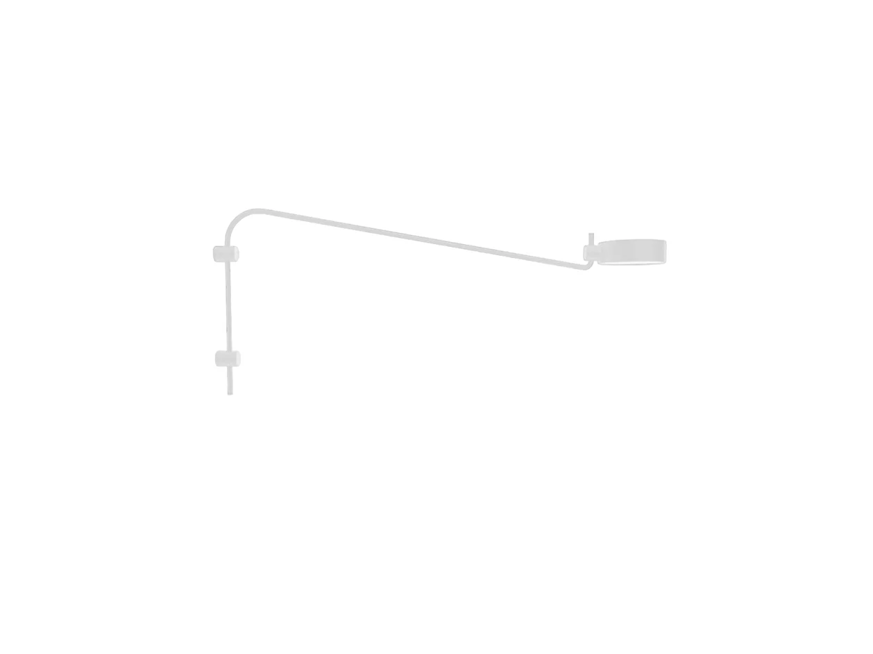 Applique LED Zafferano SUPER O avec bras blanc, rechargeable et dimmable